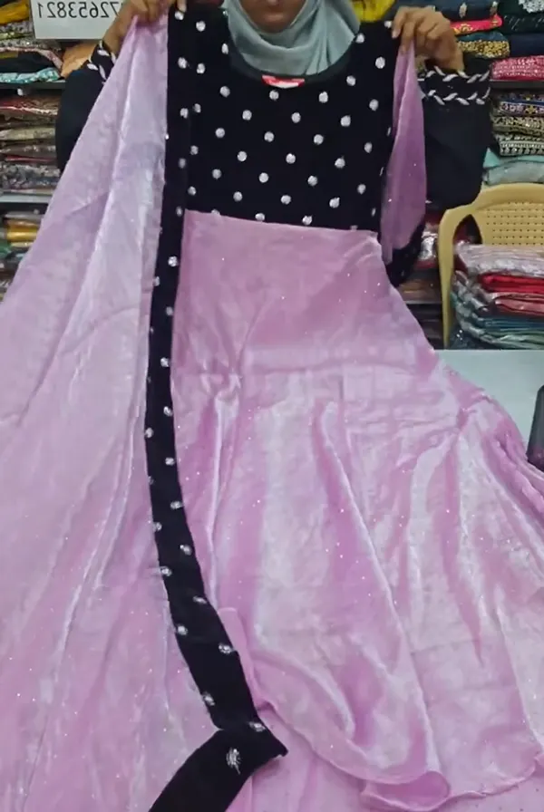 Silk Long Anarkali Kurti with Dupatta  | KS1179